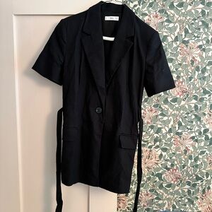 Mango linen Black Blazer top